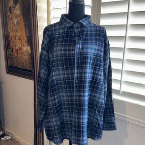 Pendleton 💯 Virgin Wool Blue Plaid Men's Shirt